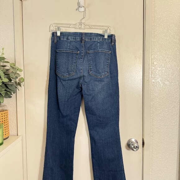 ☀️ KUT FROM THE KLOTH Natalie High Rise Trouser Flare Jeans Denim 4 Dark Wash - Picture 10 of 10